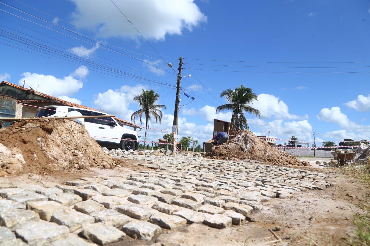 Prefeitura de Lagarto faz revitalização na pavimentação da entrada do