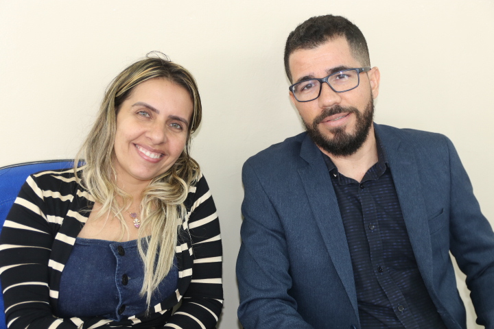 Secretário da SEDEST Valdiosmar Vieira e a secretária adjunta Aparecida Fontes