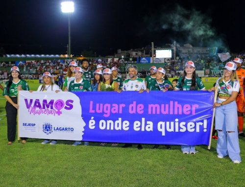Entrada franca pra Elas: Prefeitura homenageou mulheres no Jogo do Lagarto FC